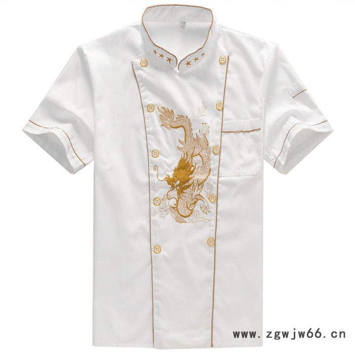 钲兴定制供应夏季夏装厨师服短袖长袖厨师工作服酒店饭店食堂品餐厅后厨房衣服图2