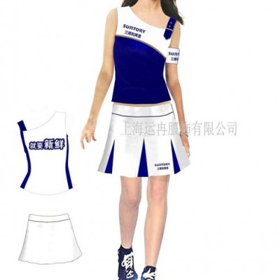 运冉供应促销服商场营业员工装制服食品饮料促销礼仪服工作服厂家定做