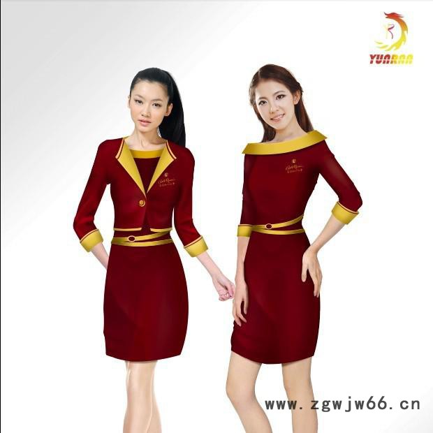 运冉供应促销服商场营业员工装制服食品饮料促销礼仪服工作服厂家定做图4