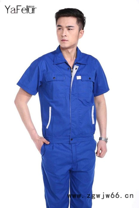 佛山厂家夏季短袖工程服工厂短袖厂服工作服套装定做图2