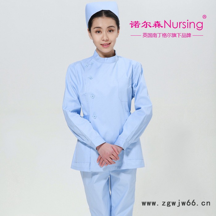 南丁格尔旗下，诺尔森护士服NL-06长袖医生服白大褂工作服女图2
