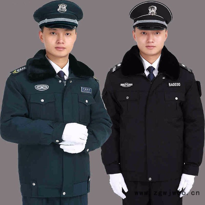 冬季加厚防工作服棉袄保安服logo定做图4