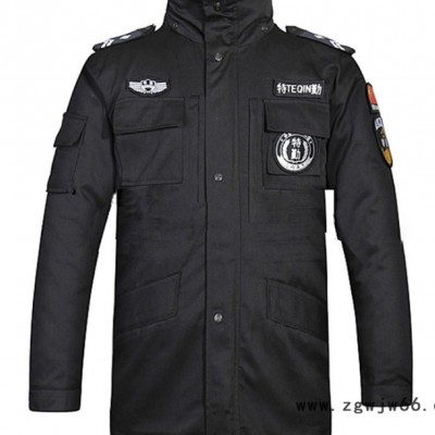 冬季加厚防工作服棉袄保安服logo定做
