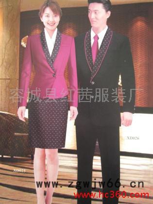 供应宏茜A-34大量供应酒店餐厅服务生制服工作服