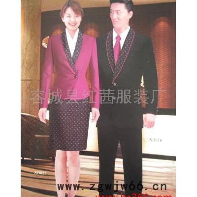 供应宏茜A-34大量供应酒店餐厅服务生制服工作服