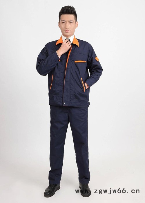 2015新款劳保工作服定做 厂服工装外套 长袖工衣 耐磨工程服图2