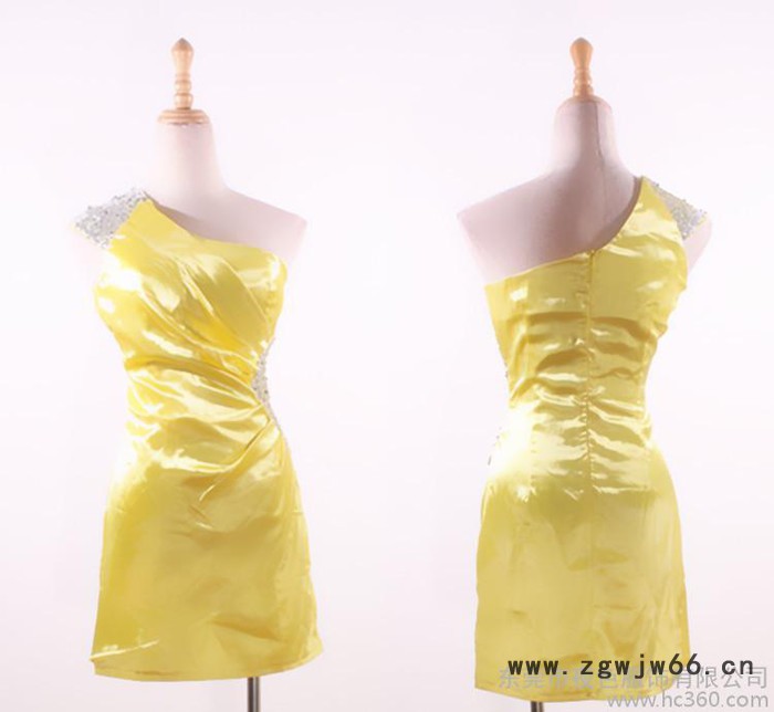 现货特卖 夜总会KTV公关小姐服装 酒店夜店工作服 斜肩连衣图2