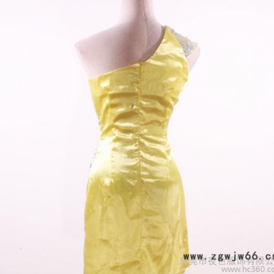 现货特卖 夜总会KTV公关小姐服装 酒店夜店工作服 斜肩连衣