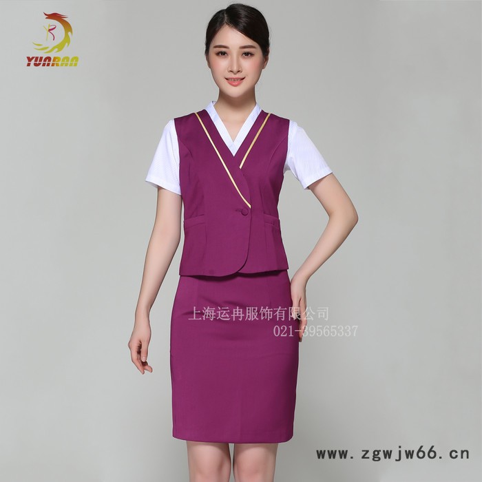 运冉空姐服定做航空制服马甲套装春夏高铁服装前台接待工作服厂家图4
