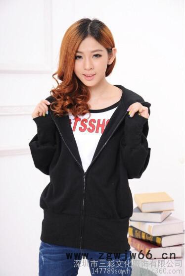 服定制连帽拉链带绒卫衣工作服广告衫来图印字diy衣服印logo图5