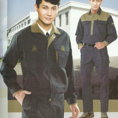 供应春秋工程服厂服 工装 职业装套装男长袖工作服 劳保服 汽修劳动服
