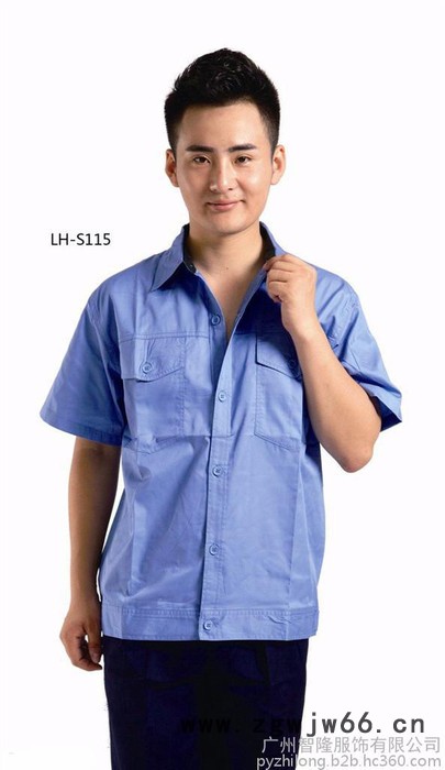 【免费看版】广州智隆工作服厂家番禺夏季涤棉短袖工作服工衣工厂服图2