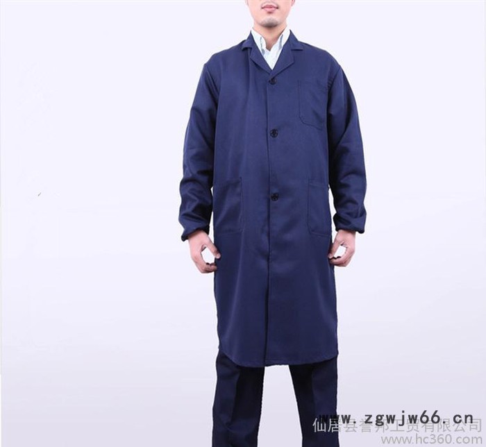 专业  不起球 不褪色 华达呢蓝大褂工作服