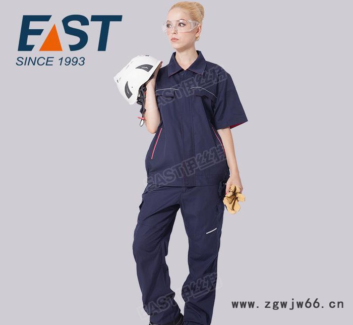 夏季短袖吸湿排汗男女防静电服防护服工作服 可定制天津地区图3