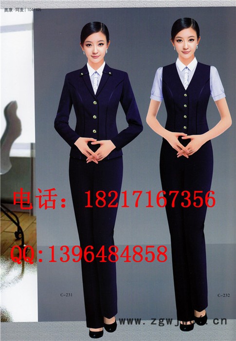 职业女西装银行工作服女式西服套装西装工作服经理服图2