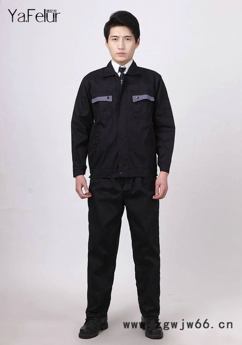 供应拼色工作服套装男长袖劳保服电焊工作服汽修工装制服工程服订购图2