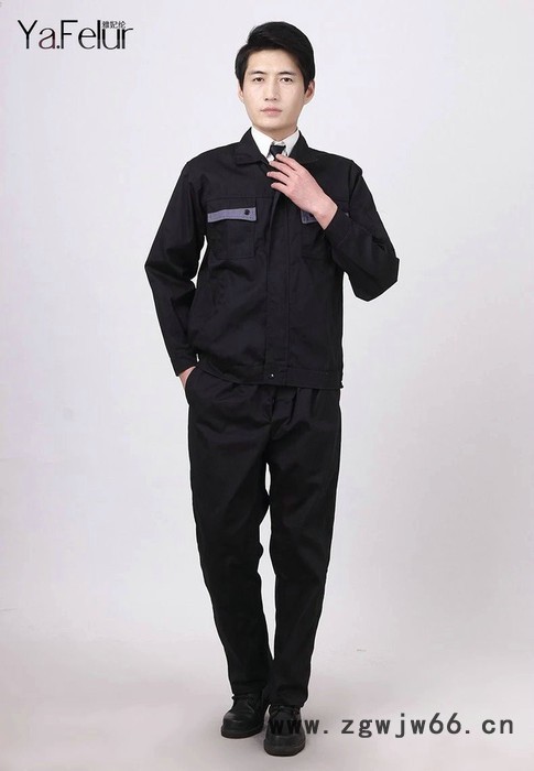 供应拼色工作服套装男长袖劳保服电焊工作服汽修工装制服工程服订购图4