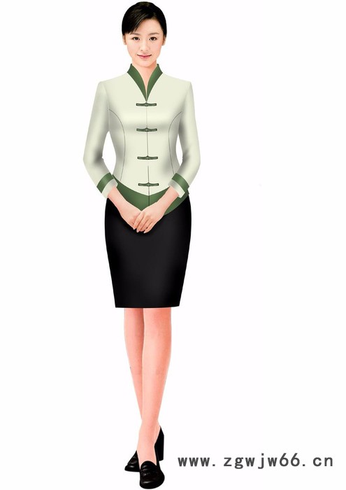 夏装新款酒店长袖制服职业装 酒店餐厅服务员工作服 餐饮工作服