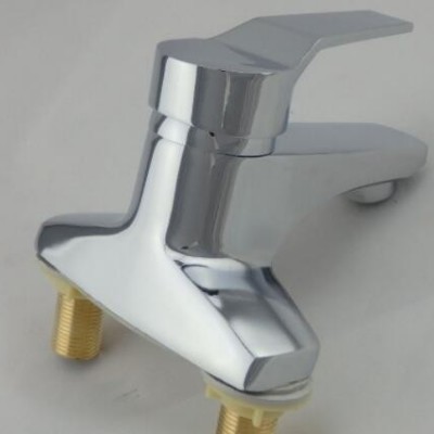 批发供应 展运隆卫浴洁具 雅思两联脸盆冷热混水水龙头