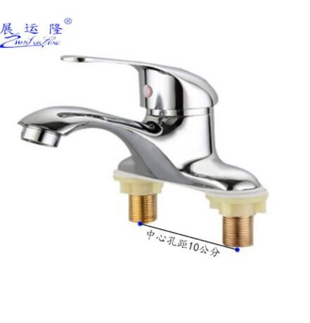 厂家批发 申达斯两联 面盆冷热混水水龙头 展运隆卫浴水暖 洁具图2