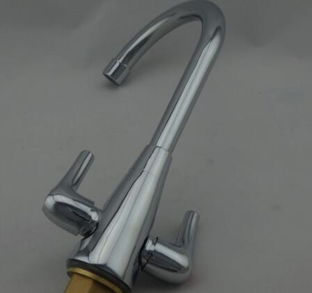 厂家供应批发 （铜）双开菜盆冷热混水龙头 展运隆卫浴 洁具图2