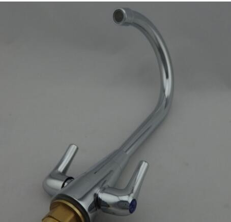 厂家供应批发 （铜）双开菜盆冷热混水龙头 展运隆卫浴 洁具图3