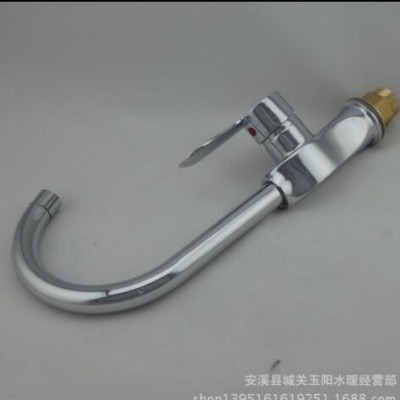 厂家供应批发 铜芯大拇指菜盆单孔冷热水龙头 展运隆卫浴水暖洁具