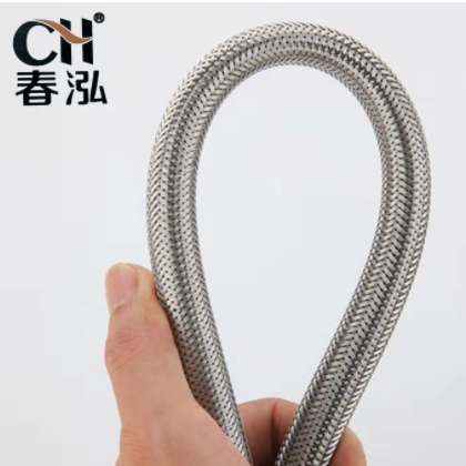 304不锈钢金属高压钢丝软管4分金属编织进水管热水器水管高压管图3