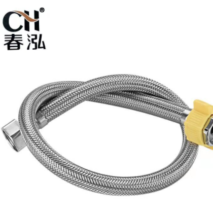 304不锈钢金属高压钢丝软管4分金属编织进水管热水器水管高压管图2