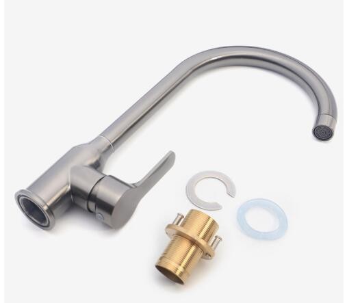 厨房菜盆龙头不锈钢304冷热水龙头旋转配件洗水槽台下盆水龙头图2