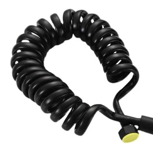 伸缩管电话线弹簧水管黑色马桶喷枪弹力管淋浴花洒软管批发图2