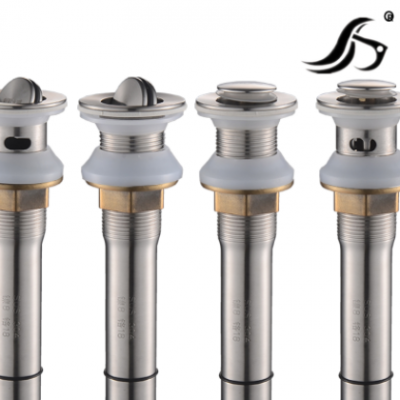 新品面盆下水器 304不锈钢下水洗手盆翻板弹跳下水器配件厂家批发