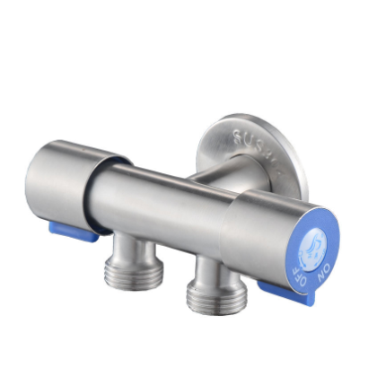 厂家直销 304三通角阀一进二出双出双开关水管开关马桶喷枪多功能图3