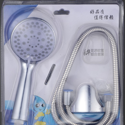 手持花洒淋浴喷头 增压多功能灰色手喷ABS增压节水龙头 直销图3