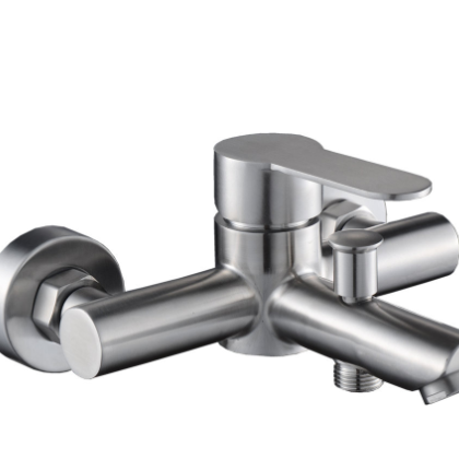 304不锈钢浴缸龙头加重三联拉丝淋浴房混水阀冷热水龙头 混批图2