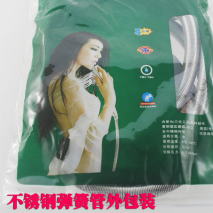 不锈钢弹簧软管 蓬头伸缩手持喷头淋浴软管 浴室热水器花洒软管图3