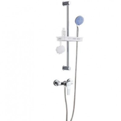 全铜淋浴水龙头冷热混水阀卫生间浴缸洗澡暗装三联热水器花洒套装