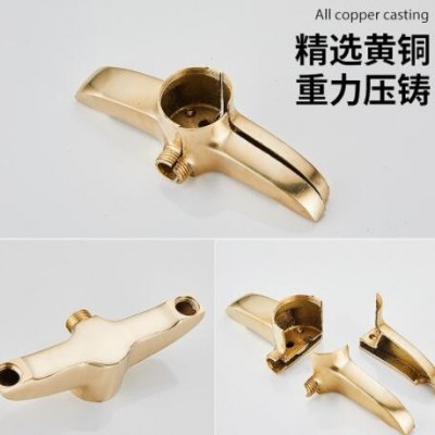 全铜恒温按键淋浴花洒套装家用卫生间黑色增压淋雨顶喷沐浴器批发