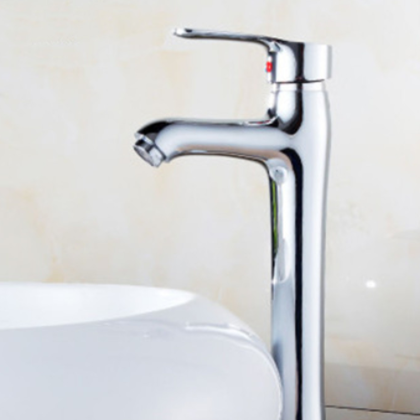 卫生间洗手盆冷热水龙头四方加高单孔台上盆艺术盆面盆冷热水龙头图2