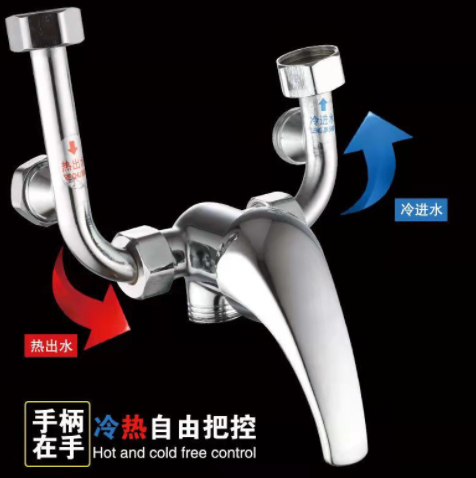 铜电热水器Ｕ型混水阀304冷热混合阀淋浴水龙头电热混合阀厂家图3