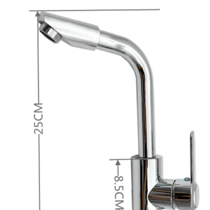不锈钢电镀冷热水面盆龙头菜盆龙头360度滚珠旋转防卡死水龙头图2