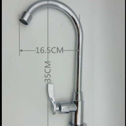 不锈钢电镀单冷菜盆水龙头4分单冷水槽360滚珠旋转防卡死单水龙头图3