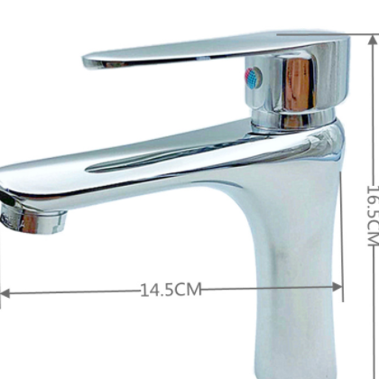 厂家直销铜单孔冷热水面盆水龙头台上盆洗脸盆浴室立柱盆水龙头图3
