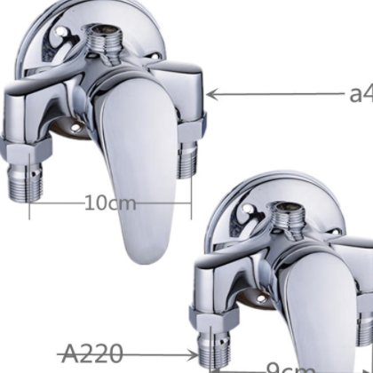 4分6分合金明装三角淋浴阀太阳能淋浴上水阀混水阀热水器开关龙头图2