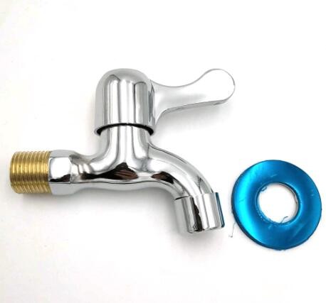 家装卫浴电镀合金水嘴 洗衣机拖把池水龙头 入墙式加厚单柄水龙头图2