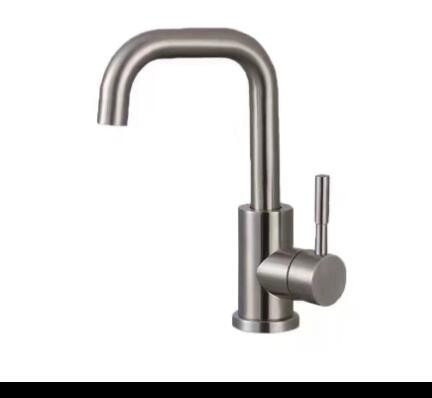 厂家直销卫生间台上下盆不锈钢单孔面盆冷热水龙头可旋转洗头龙头图2