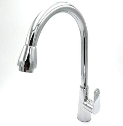 厂家直销 合金铜大弯立式 可旋转单冷 厨房菜盆洗菜盆水槽龙头图2