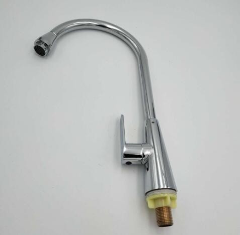 厂家直销 合金铜大弯立式 可旋转单冷 厨房菜盆洗菜盆水槽龙头图3