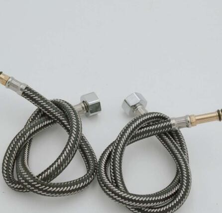 不锈钢混编管冷热面盆编织管 热水器专用 防爆进出水单头编织软管图2