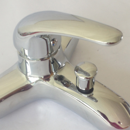 酒店工程简易花洒套装全铜冷热水龙头外贸水龙头 浴缸龙头三联图2